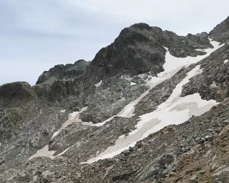 P1190707 Vue sur la Cime Borello et le restant du glacier du Gélas.