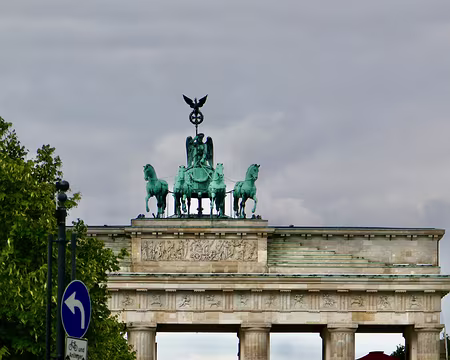 Le célèbtre quadrige de la porte de Brandebourg.