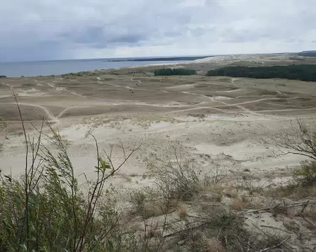 L'Isthme de Courlande, vers le sud de Nida, et la Baltique.