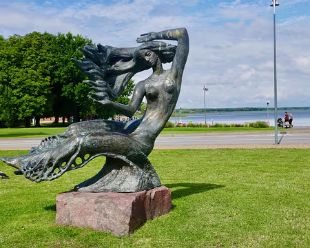 La déesse Neringa qui, selon la légende, aurait créé l'Isthme de Courlande.