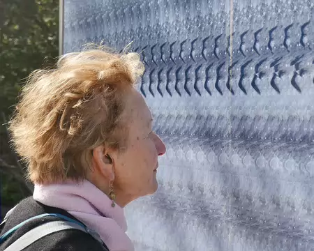 Monique essaie de voir en 3D.