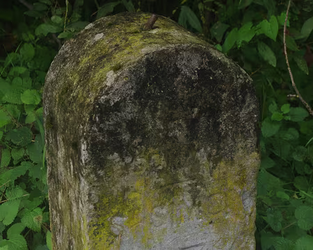 IMGP6381 Randonnée le long de la Somme. On trouve de loin en loin ce type de bornes kilométriques… qui font paraître le cheminement bien long, d’autant qu’il en manque...