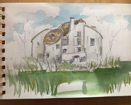 Croquis du chateau de la chasse Marina