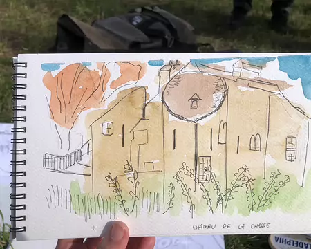 aquarelle chateau de la chasse Marie