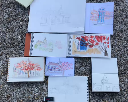 dessins eglise St Pry