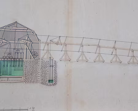 021 Coupe de la Machine de Marly. Avec ses quatorze roues à aube, c’était l’une des machines les plus complexes de son temps