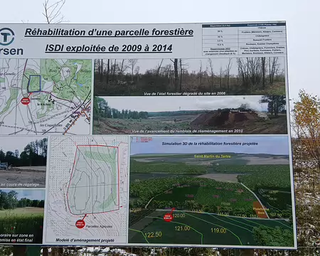007 Les travaux de réhabilitation d’une parcelle forestière nous obligent à modifier l’itinéraire prévu