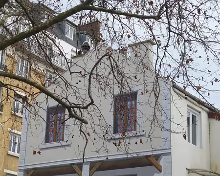 P1220359 Trompe-l'oeil représentant Saint-Vincent-de-Paul (1581-1660), curé de la paroisse