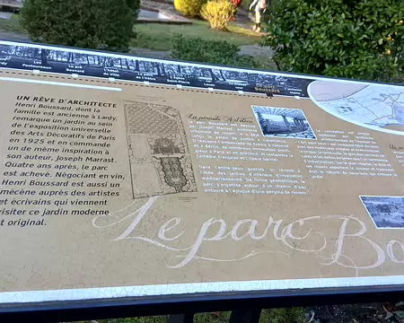046 L’histoire du parc Boussard (Lardy) créé en 1927 pour Henri Boussard, négociant en vin et mécène. Son fils Jacques l’a offert à la ville de Lardy