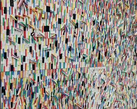 Mosaïque de craies de couleur.