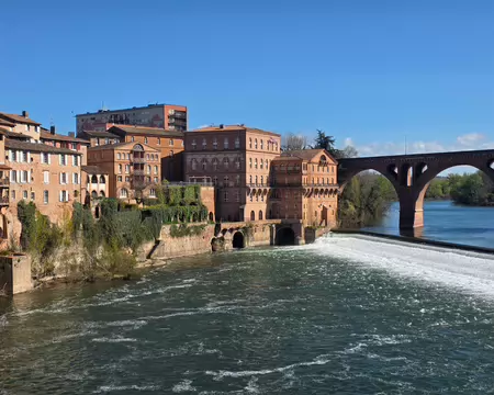 047 Le Tarn, le Pont du 22 Août 1944 vus depuis le Pont Vieux.