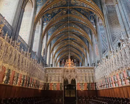 060 Le chœur des chanoines de la cathédrale d'Albi est un chef-d'œuvre du gothique flamboyant construit entre 1282 et 1512.
