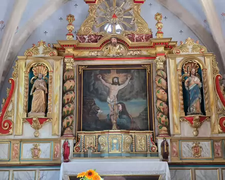 117 Retable de Brousse-le-Château sur lequel l'on peut voir Saint-Jacques-le-Majeur à qui est dédié l'église.