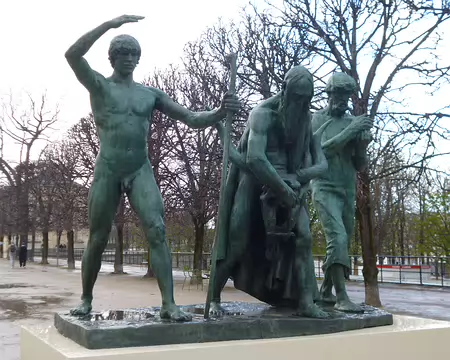 P1220650 Les Fils de Caïn de Paul Landowski, bronze de 1903, jardin des Tuileries
