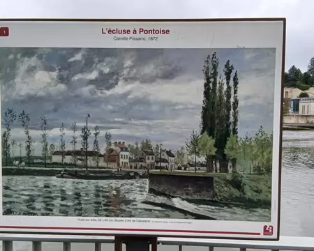 009 La première écluse de Pontoise, ici représentée par Pissarro en 1872, avait été construite en 1855