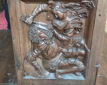 031 L'une des très belles stalles : Samson et Dalila.
