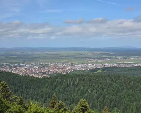 064 Sur le chemin des crêtes en direction du Grand Taureau, l'on domine Pontarlier de près de 400 m.