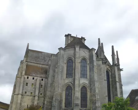 P1230274 Chevet de la basilique Saint-Mathurin de Larchant, style gothique, XIIè-XVIè s.