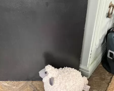 Les moutons servent aussi à caler les portes.