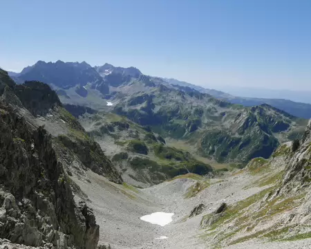 2026-08-23-13h39m48 Arrivée au col du Crozet avec vue sur le grand Morétan, Puy Gris et la pointe de Comberousse