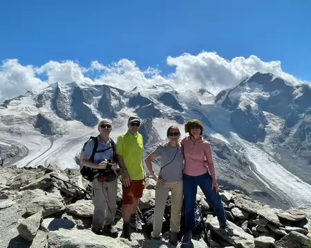 20260819144928-WA0007 Quelques uns ont fait le sommet du Munt Pers, 250 m plus haut que Diavolezza.