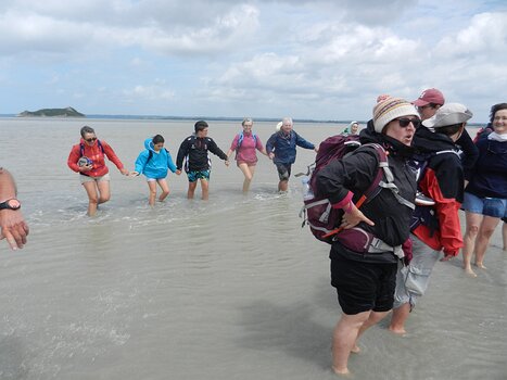 2017-07 Mont Saint-Michel Michel D, détail sortie