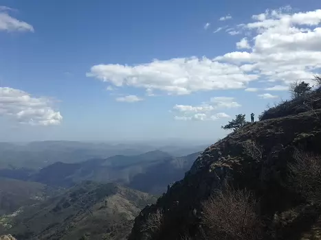 2018-04 Mont Aigoual Martine C, détail sortie