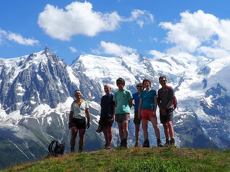 2018-07 Chamonix XL Eric G, Kueng M, Xavier L, détail sortie
