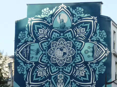 2018-08 Street Art - Rive gauche Dominique F, détail sortie