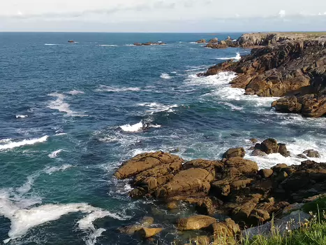 2019-06 Quiberon, Belle-Île et Houat Régine B, Danielle H, détail sortie