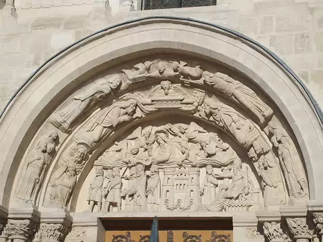 2019-06 Saint-Denis Christophe L, détail sortie