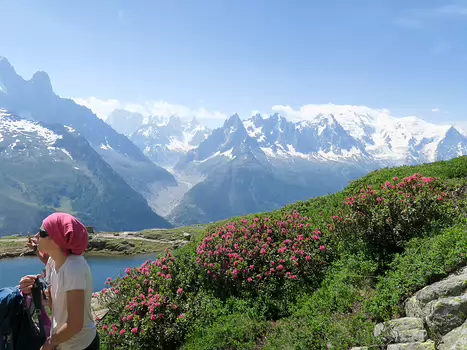 2019-07 Chamonix Marie-France P, Isabelle T, Olga Z, Charles DV, Xavier L, détail sortie
