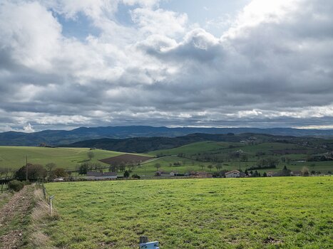 2019-11 Les Monts du Lyonnais Sébastien M, Danielle H, détail sortie