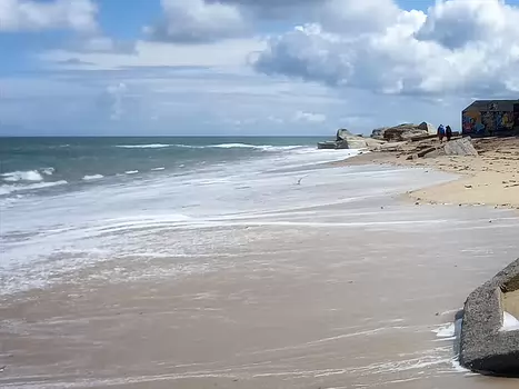 2021-08 Nord Cotentin Hélène B, détail sortie