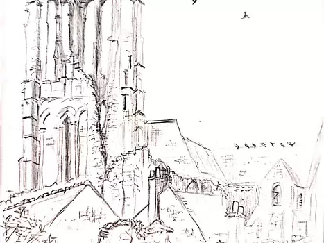 2021-10 Larchant rando dessin Hélène B, détail sortie