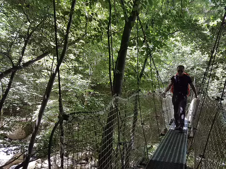 2022-07 Pyrénées Orientales Catherine L, Marie-Christine F, Céline F, détail sortie