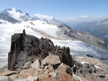 2026-07 Chamonix Océane C, Xavier L, détail sortie