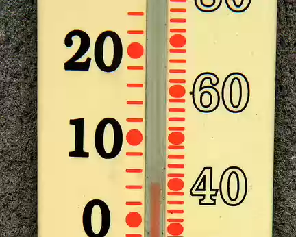 PXL157 40 Fahrenheit, soit un peu moins de 5° Celcius !
