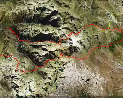 PXL090 Tour du Vignemale dont + 3850 m , - 3000 m , 66 km à pieds, environ