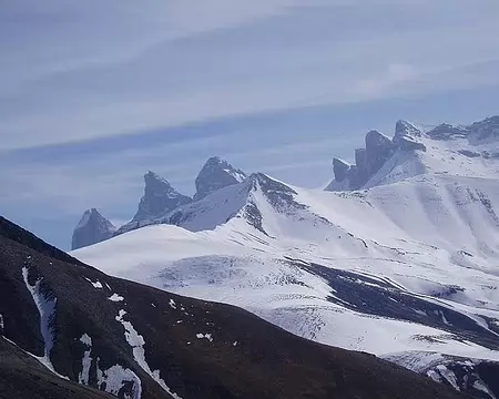 0001 Les Aiguilles d'Arves vues depuis la montée au Pic du Mas de La Grave.