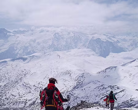 0007 Descente de l'arête du Pic du Mas de la Grave.