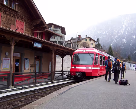 041 Gare de Finhaut. Retour vers la France.