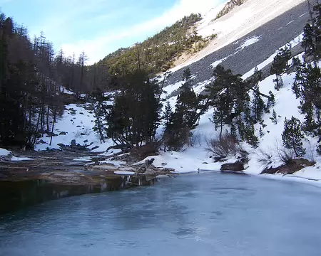14a Le Lac Vert, partiellement gelé.