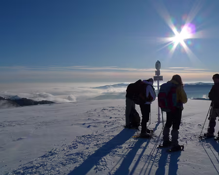 074 Du sommet du Rainkopf, vue sur la mer de nuage au dessus de la vallée de Metzeral.