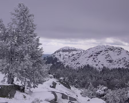 027 Dans les pentes enneigées du suc de la Lauzière. Vue sur le Séponet et sur le Sépoux.