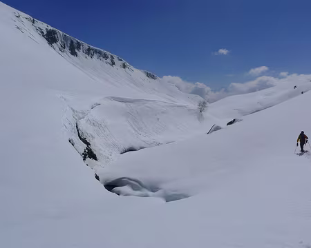 PXL026 Dans le vallon du Ferrand. Le plaisir de faire la trace.