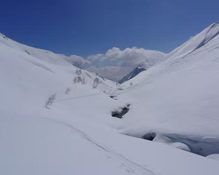 PXL028 Dans le vallon du Ferrand. Tiens, des traces de skieurs !