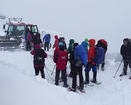 074 En haut des pistes de Formiguères, nous retrouvons les dameuses...