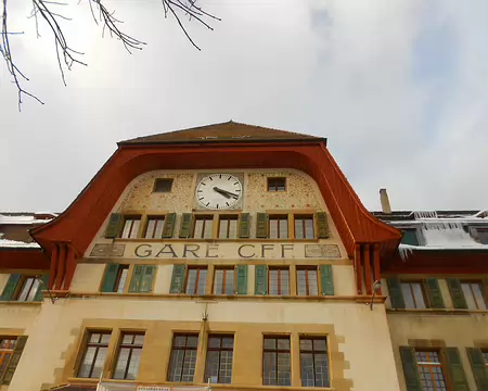 PXL042 Gare de Vallorbe inaugurée en 1915 et classée bien culturel d'importance nationale.