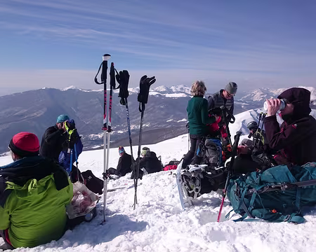 2016 - Italie (184) Déjeuner franco-italien dans la bonne humeur